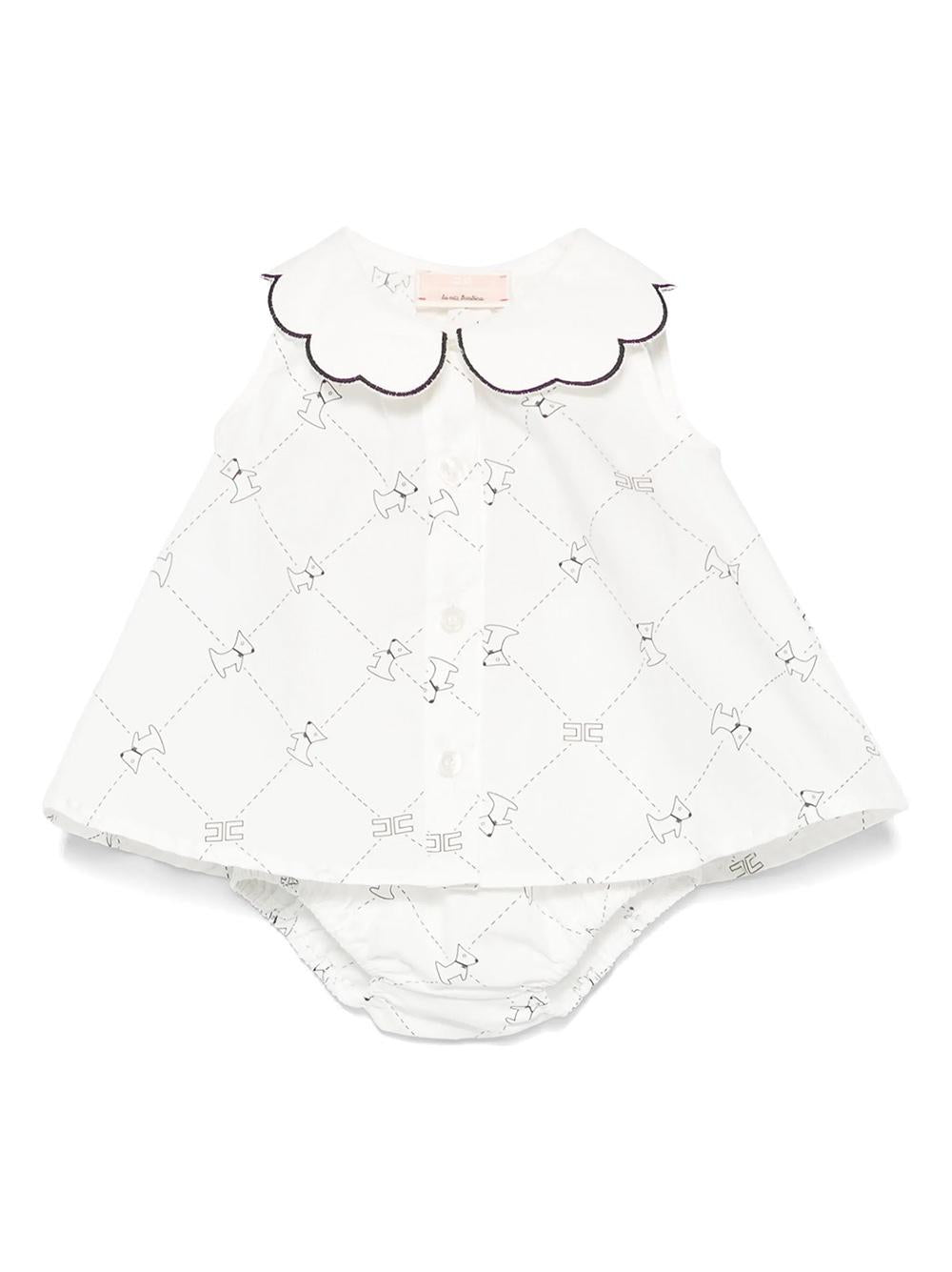 Completo neonata blusa+coulotte stampata (2pz) ENCD0960CAE04 0228 ELISABETTA FRANCHI KIDS 