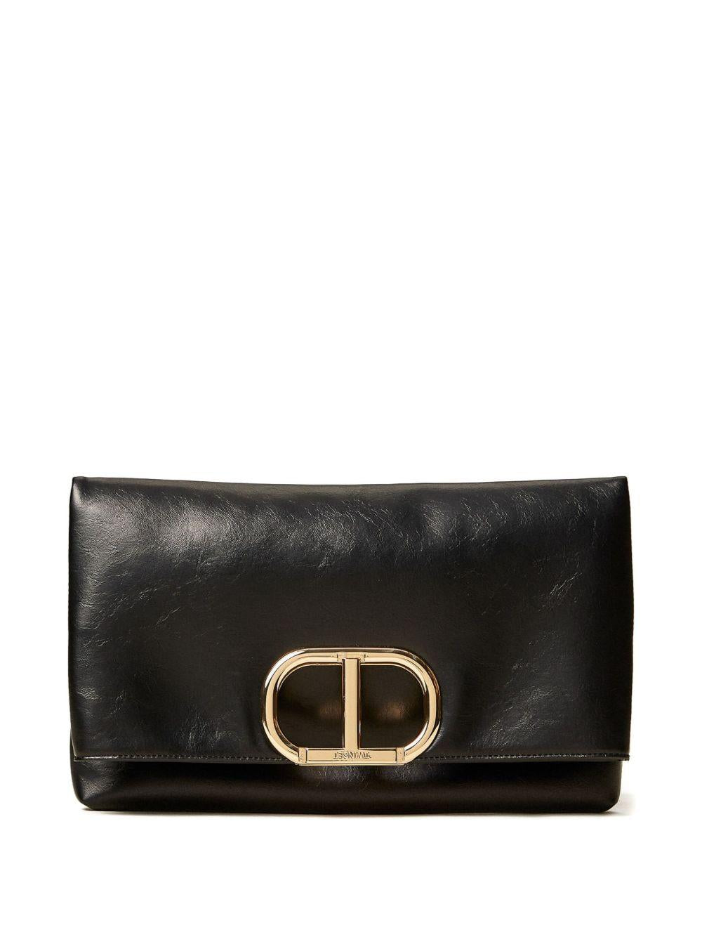 Borsa Tote Nera con Fibbia Dorata 252TD8090 00006 TWINSET 