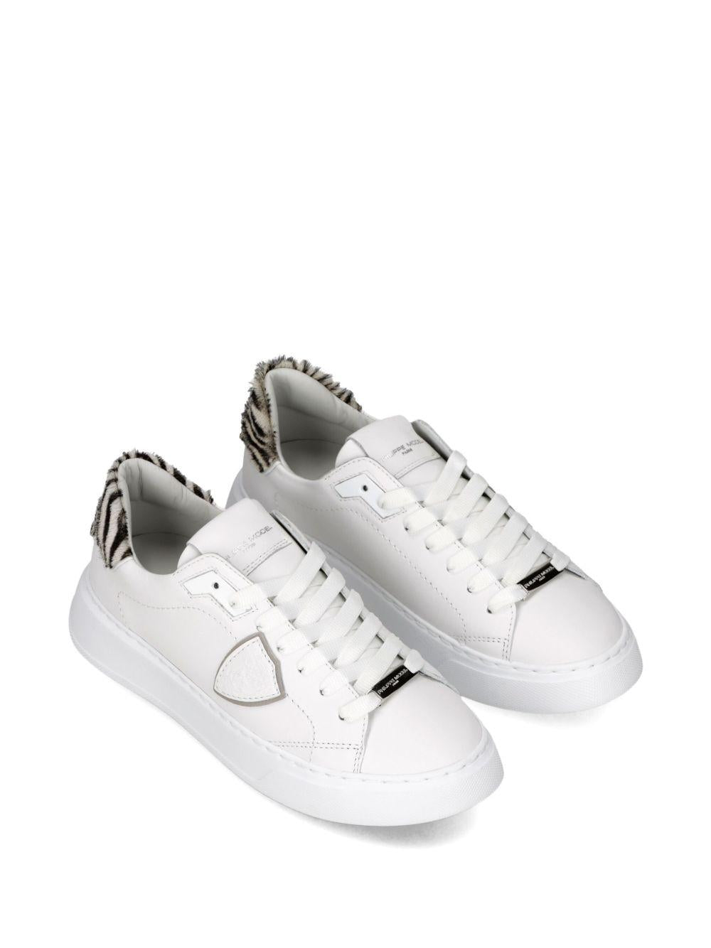 Sneakers Temple bianche con dettaglio zebrato BTLD VA04 PHILIPPE MODEL 