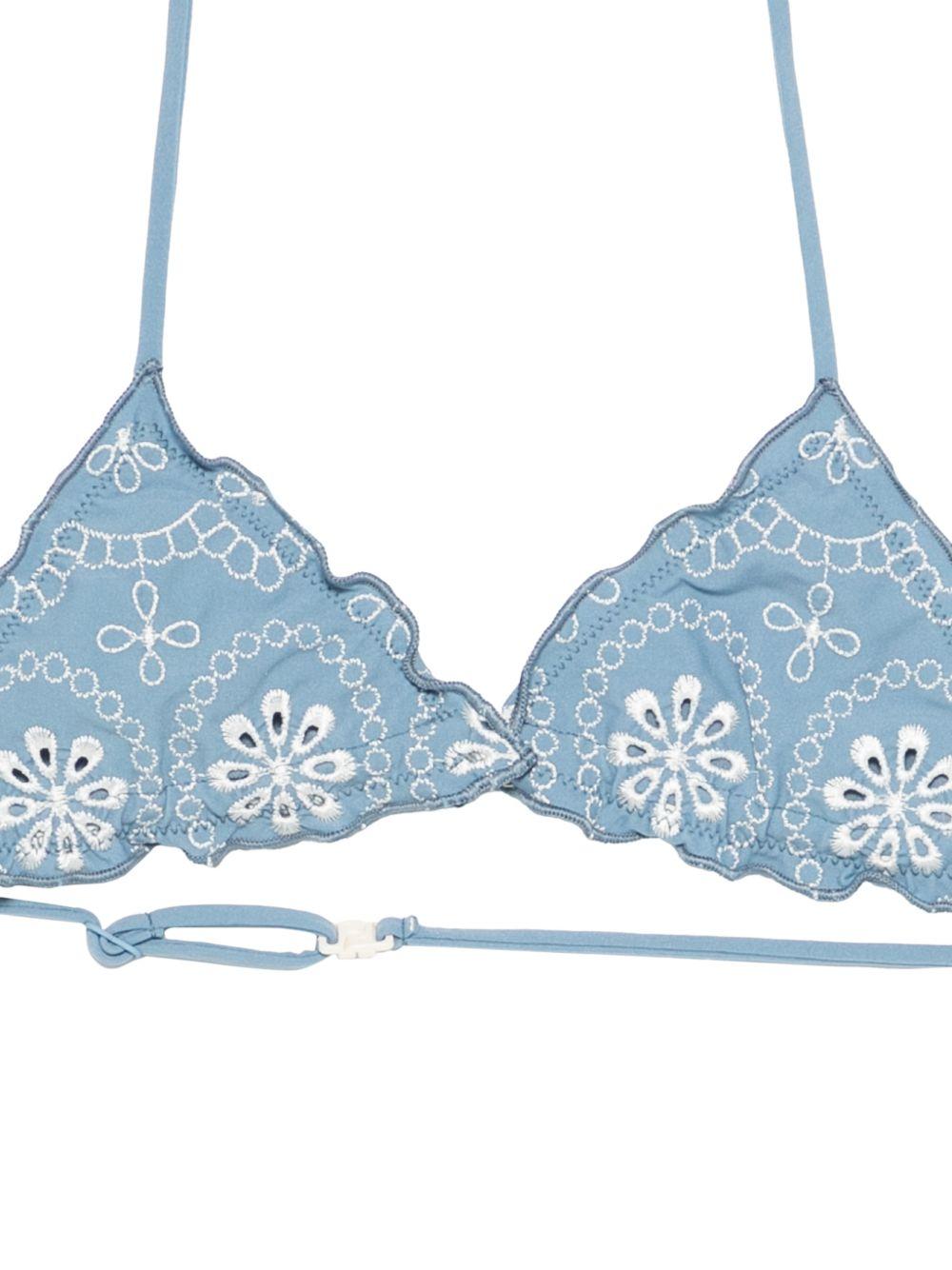 Slip bikini con dettagli floreali CRIS001 00020L MC2 SAINT BARTH KIDS 