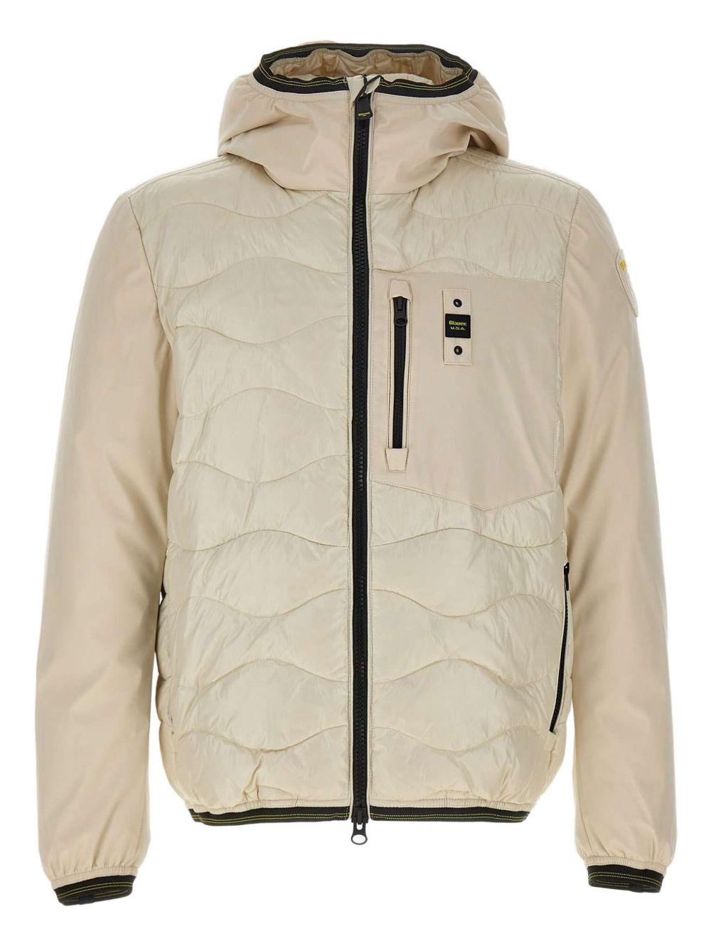 Piumino Albert con cappuccio colori neutri 25WBLUC08078006355 129 BLAUER 