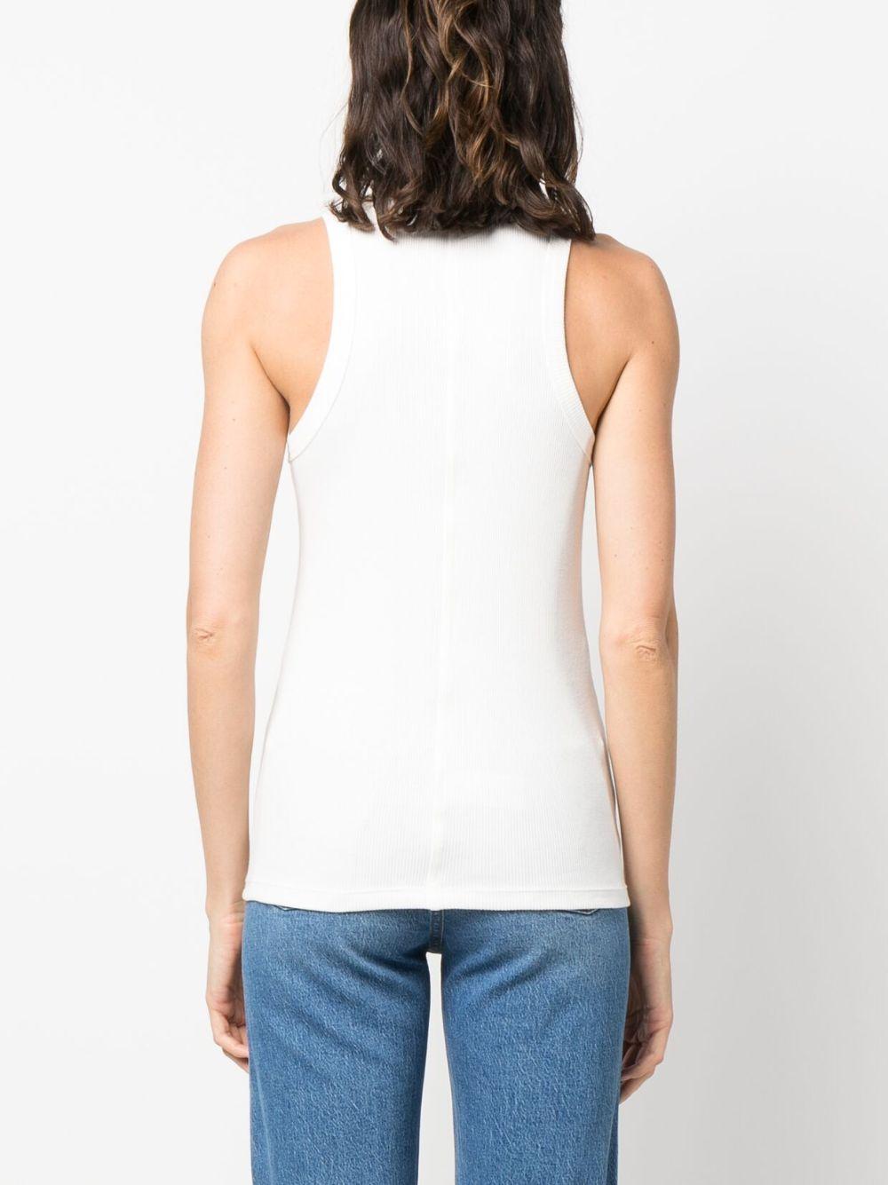 Canotta a coste con logo TF5388 70V LACOSTE 
