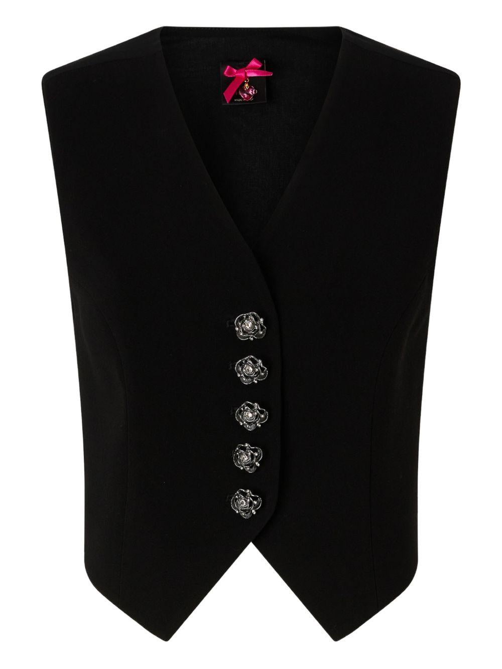 Gilet con bottoni decorativi 106593A2Q2 Z99 PINKO 