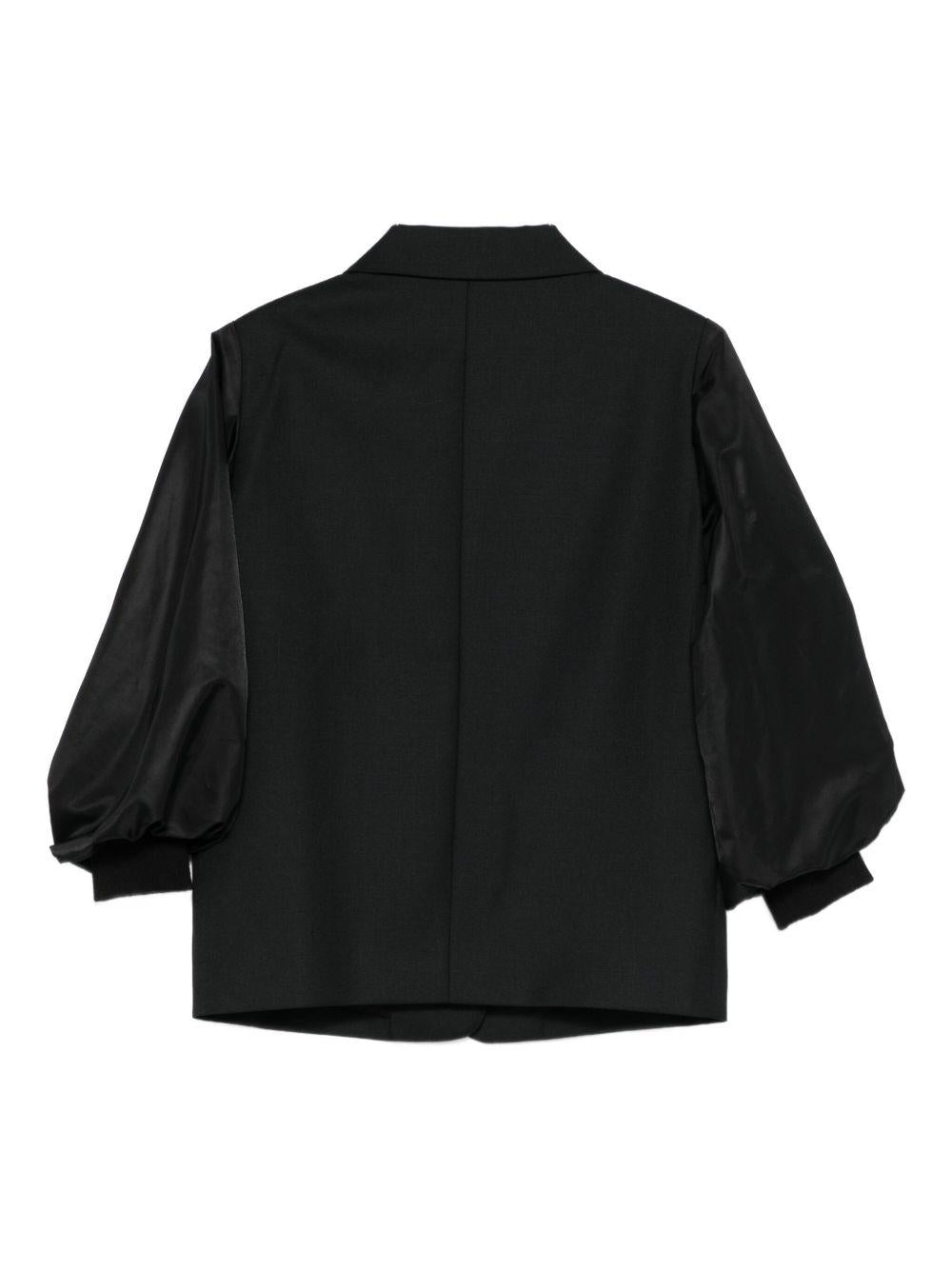 Giacca nera con maniche a palloncino KFGC001CML025 N000 PINKO UP 