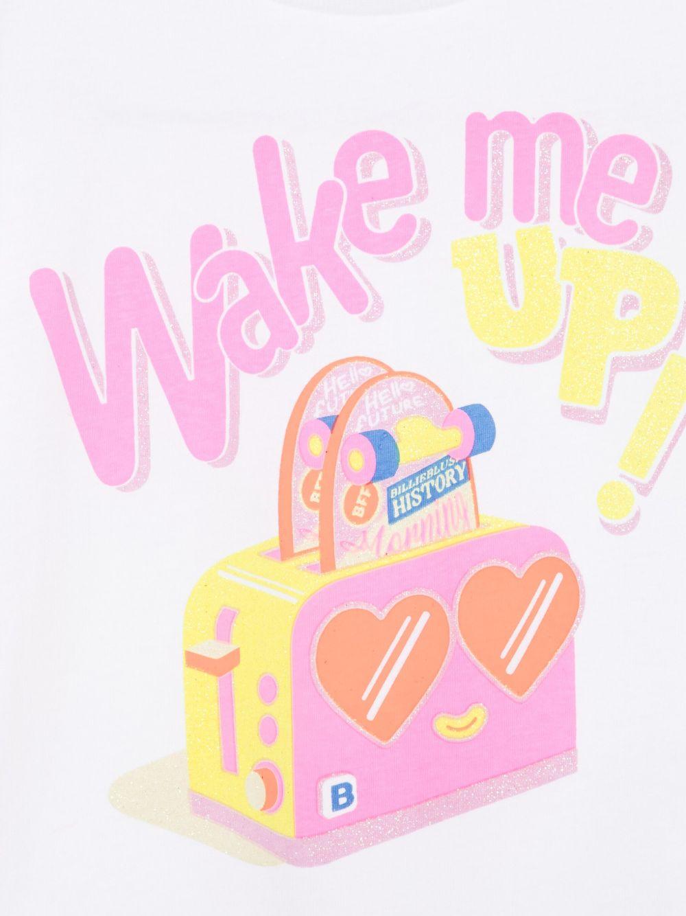 T-shirt bianca wake me up