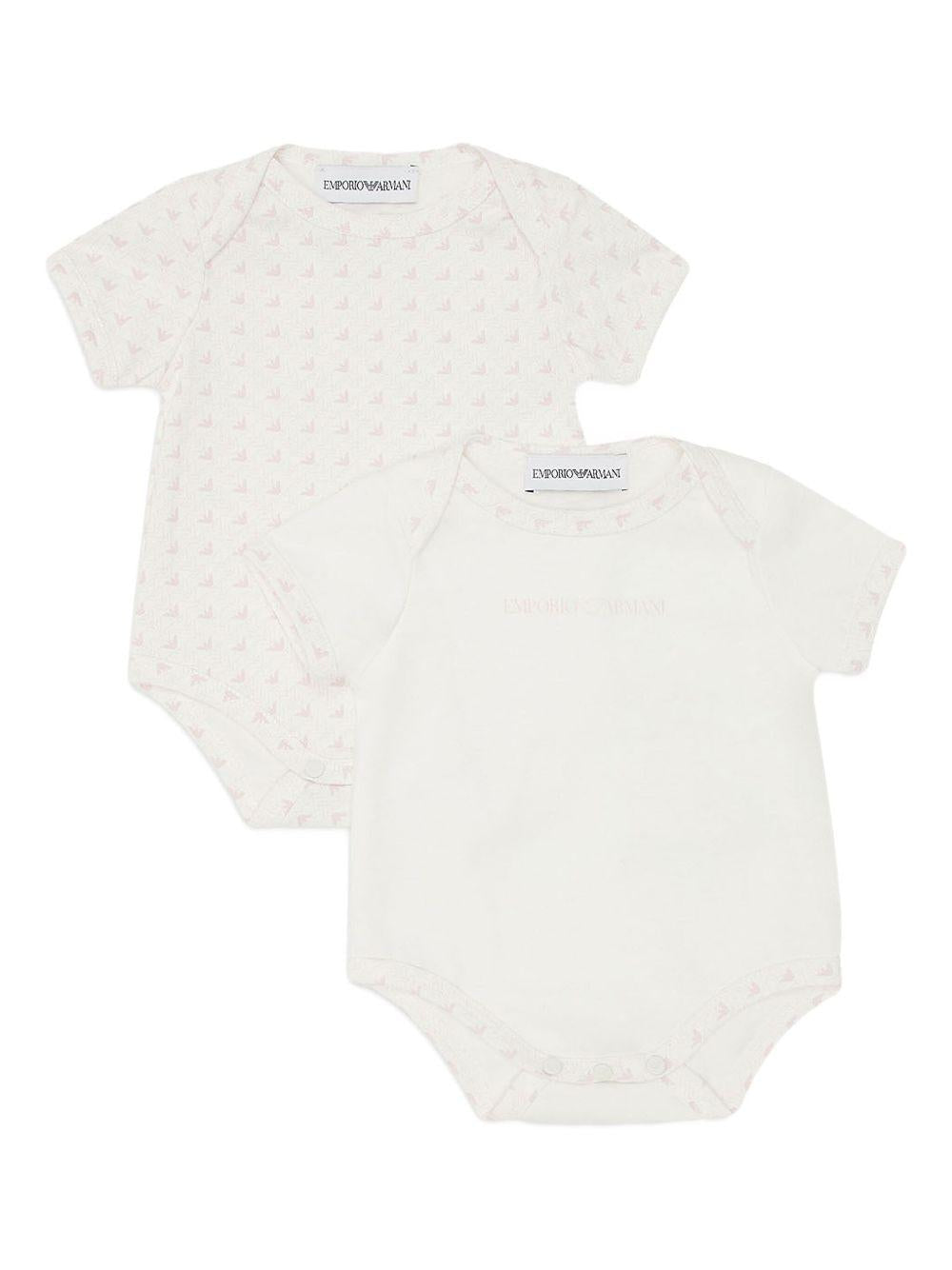 Set body rosa logati neonata (2pz) EY000010AF10913 F4012 EMPORIO ARMANI KIDS 