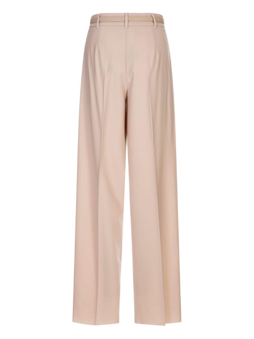 Pantaloni color mandorla con cintura coordinata 2526136082600 018 MAX MARA STUDIO 