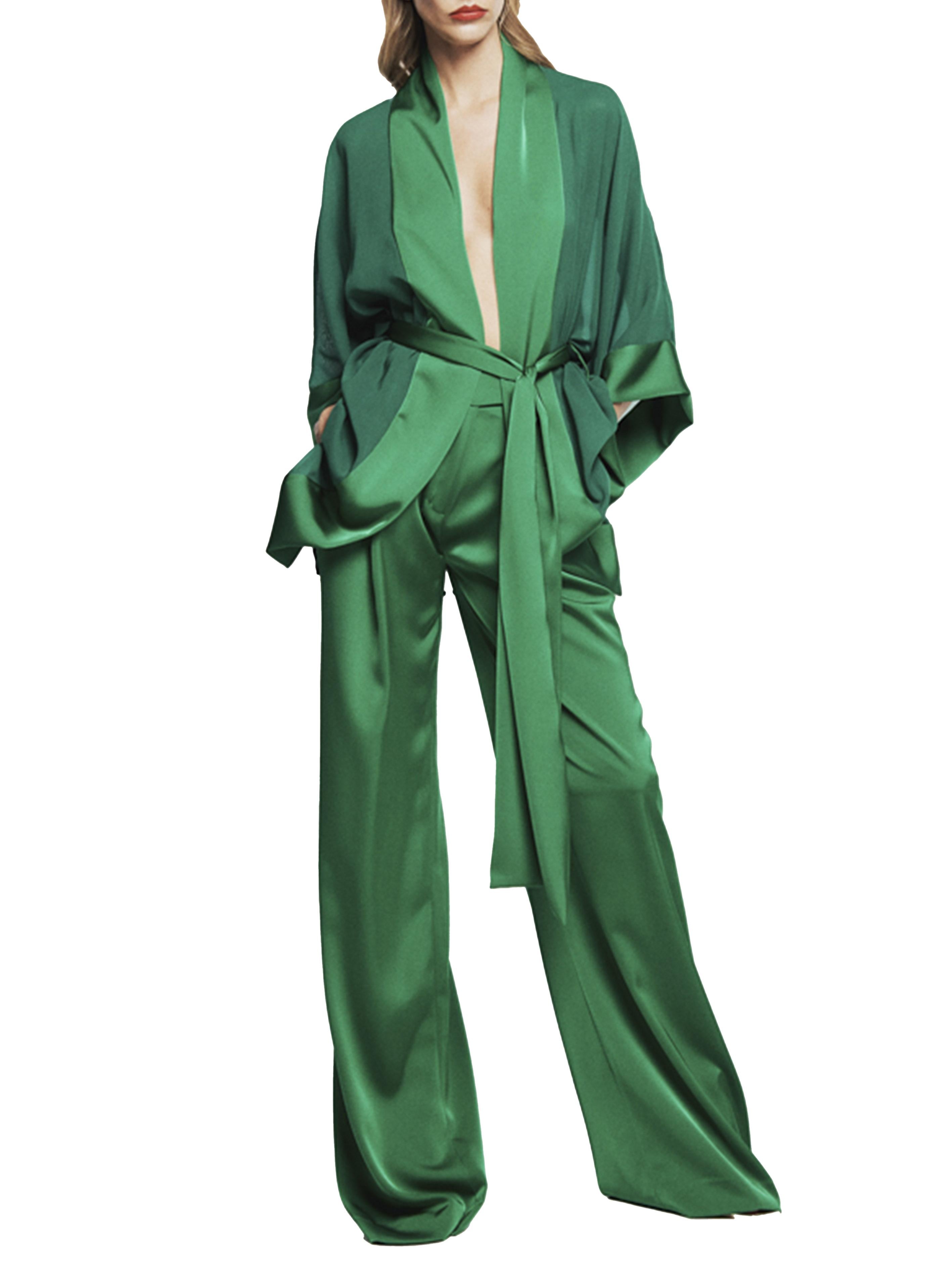 Completo verde seta