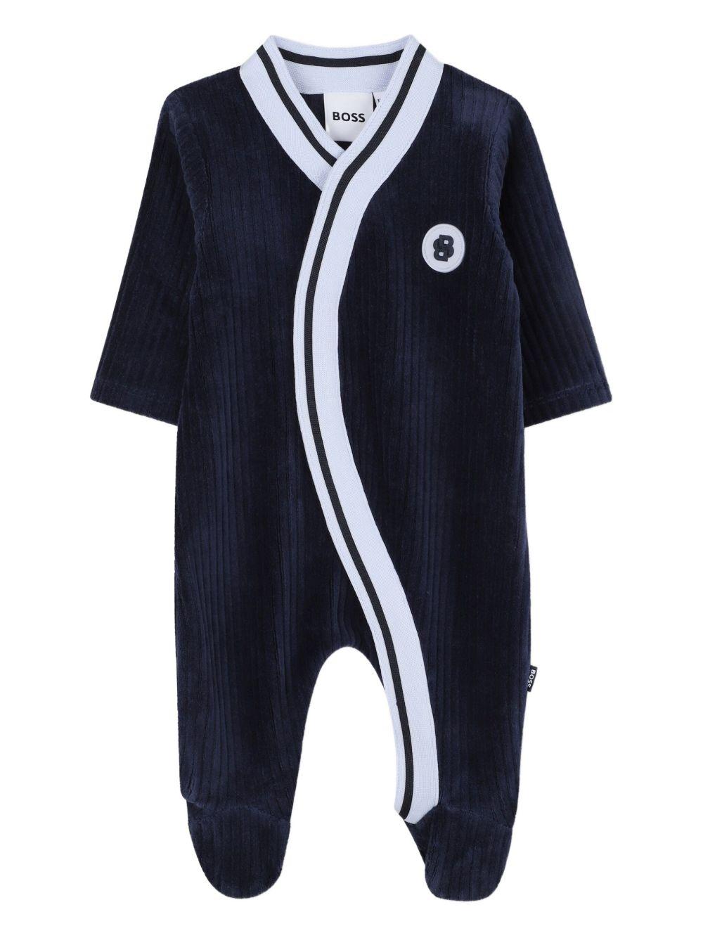 Set 2 Tutine in Velluto a Coste con Logo J52531 849 BOSS KIDS 