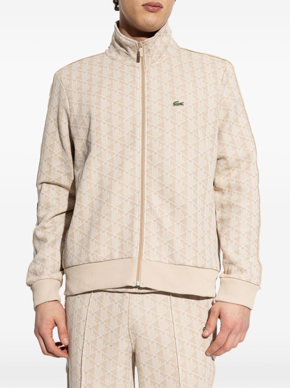Felpa con zip e motivo geometrico SH1368 8GI LACOSTE 