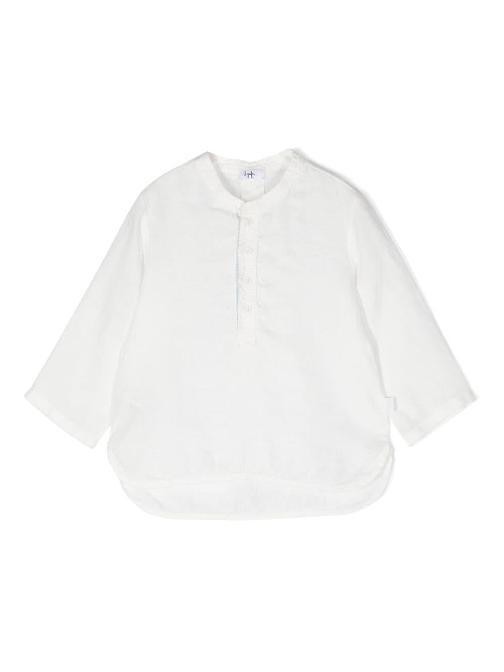 Camicia neonato bianca lino