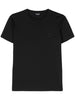 T-shirt nera regular fiti logo ricamo