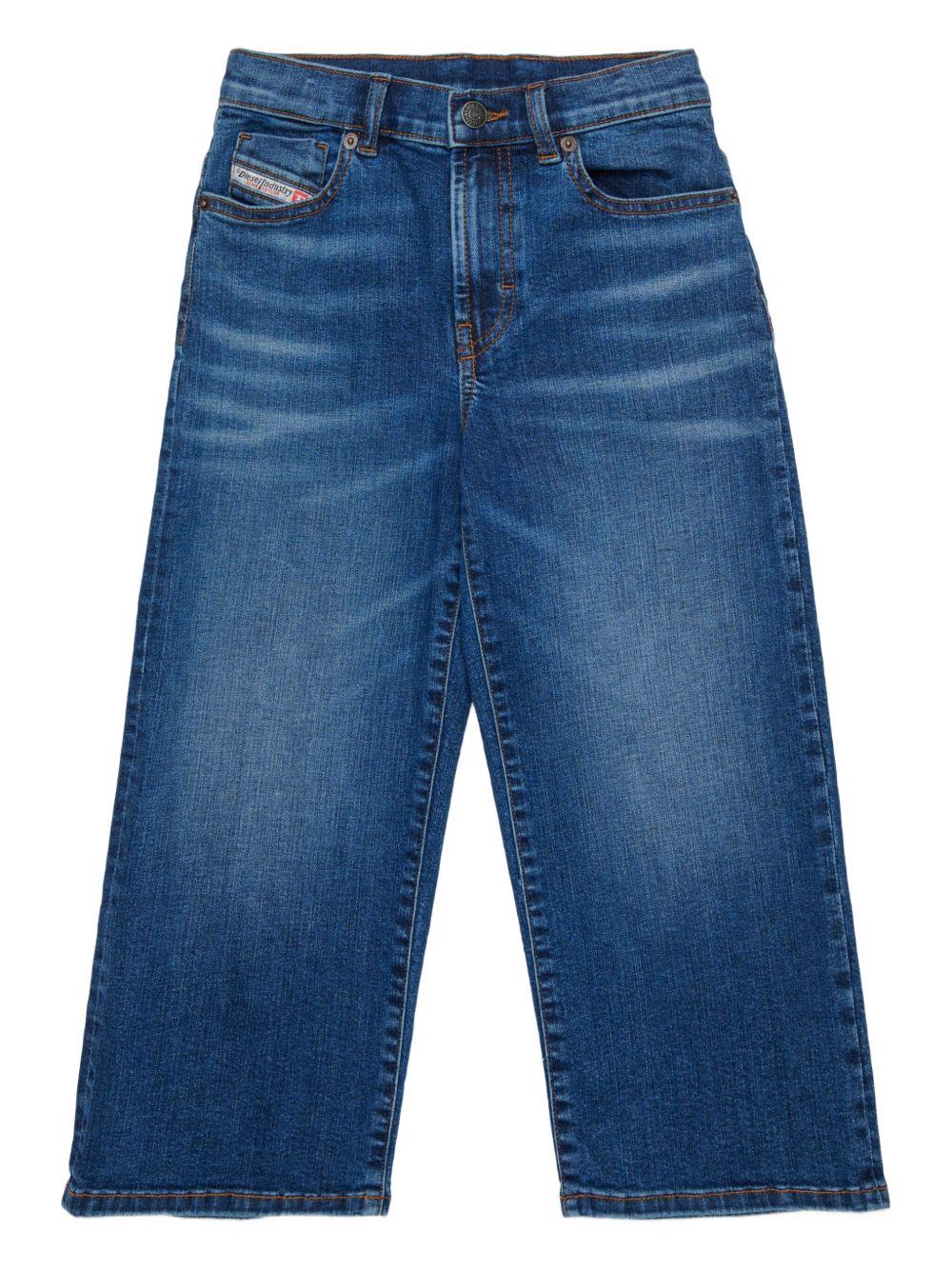Jeans a gamba dritta con patch logo J00818KXBRA K01 DIESEL KIDS 