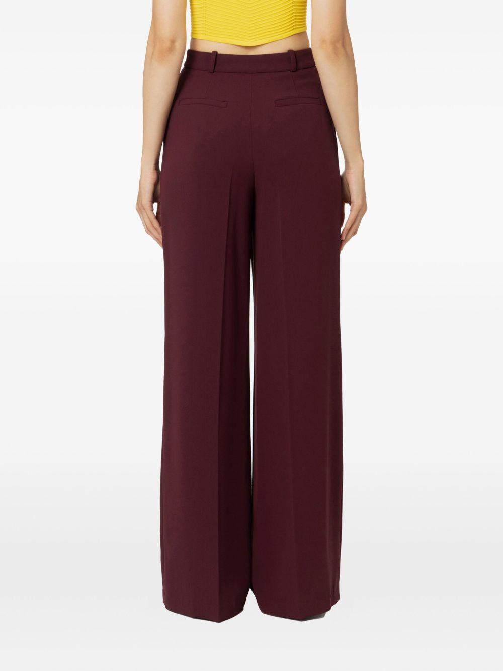 Pantalone dritto rosso nero con bottone placca PA02746E2 CG3 ELISABETTA FRANCHI 