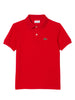 Polo rossa logo ricamo