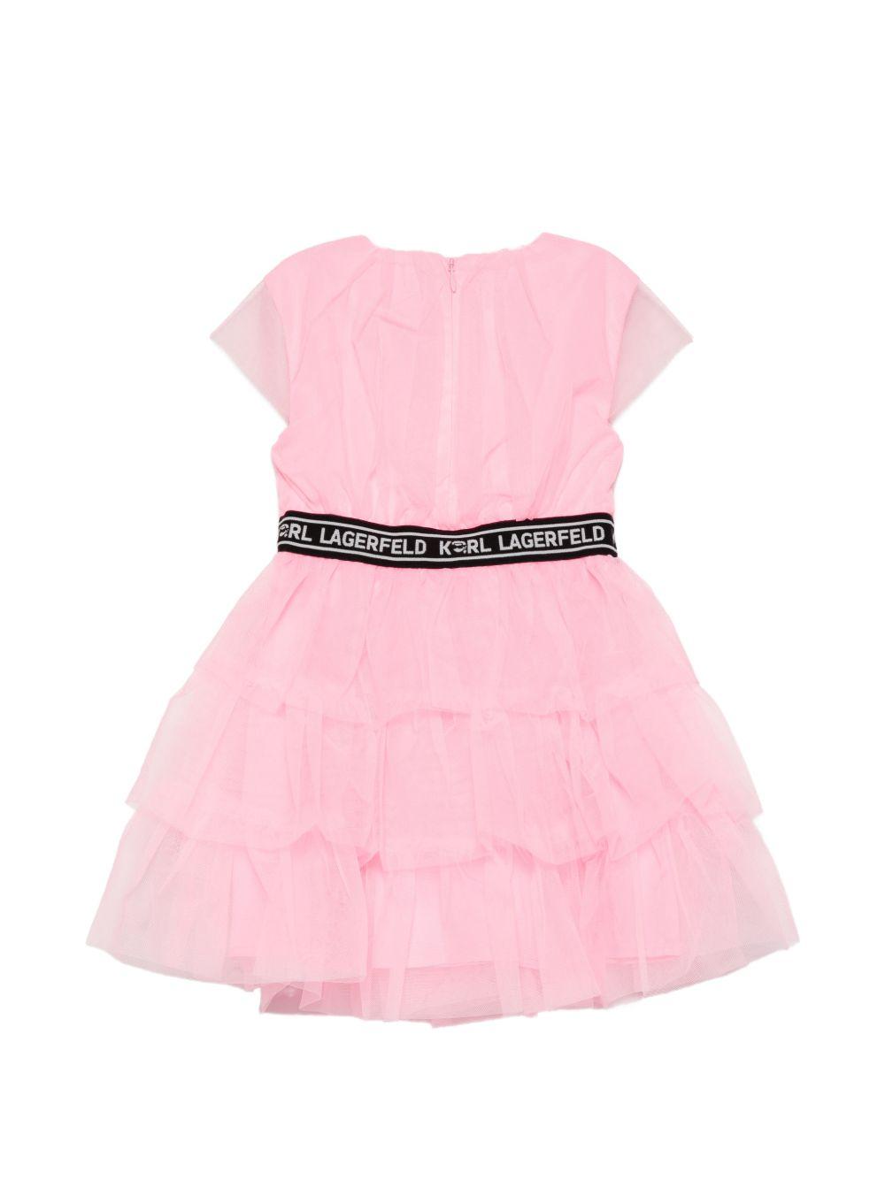 Abito in tulle a maniche corte Z31059 462 KARL LAGERFELD KIDS 
