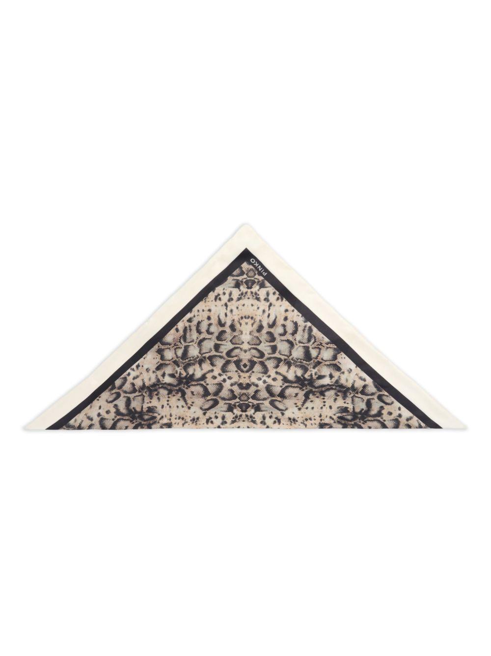 Bandana triangolare stampa pitone 106655A38H CZ5 PINKO 