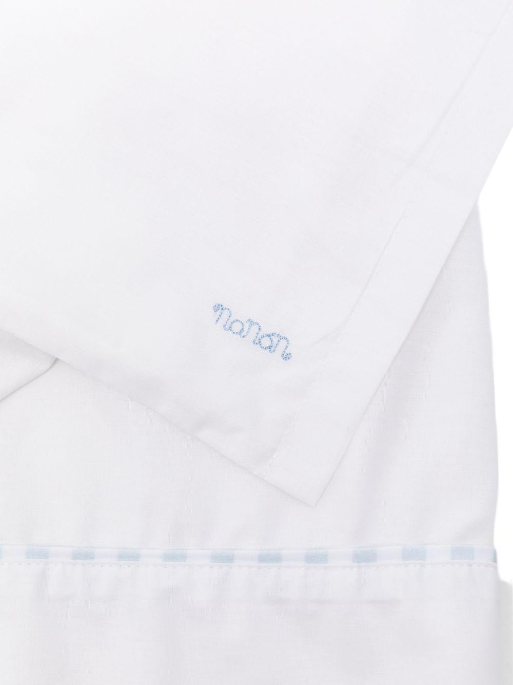 Set tre pezzi in cotone con ricamo E26407 AZZURRO NANAN KIDS 