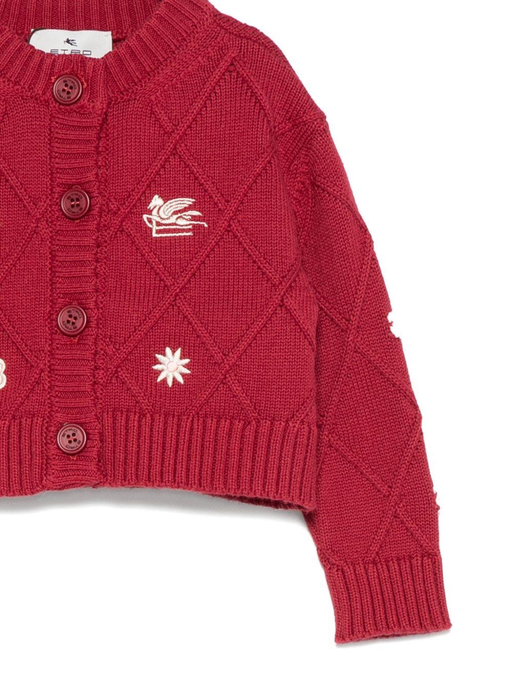 Cardigan a Rombi con Ricamo Pegasus GX9010Z1376 416 ETRO KIDS 