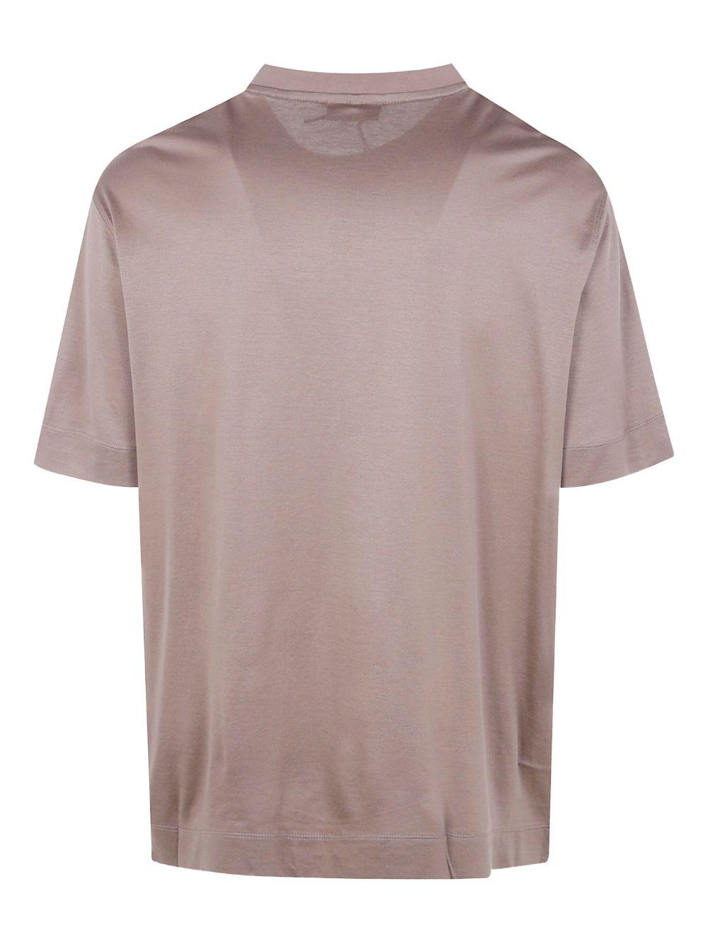 T-shirt marrone con tasca applicata e collo a giro EM002978AF10761 U6189 EMPORIO ARMANI 