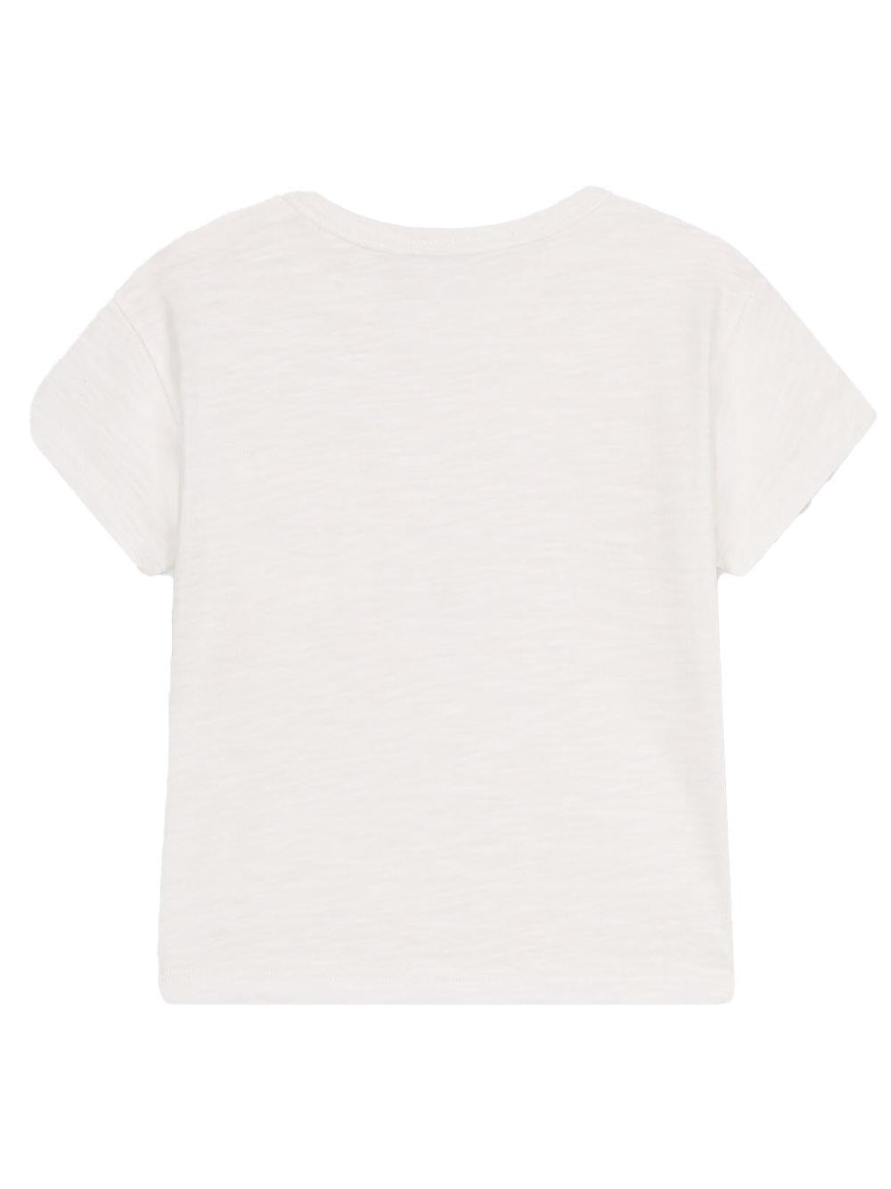 T-shirt panna neonato con taschino A0A0S 09 PETIT BATEAU KIDS 