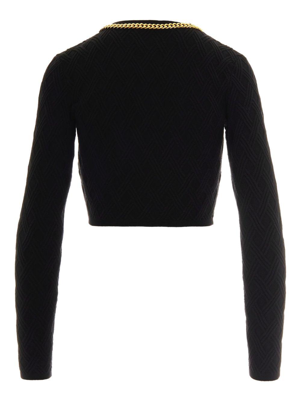 Maglia con Motivo a Rombi e Zip Frontale MK29B56E2 110 ELISABETTA FRANCHI 