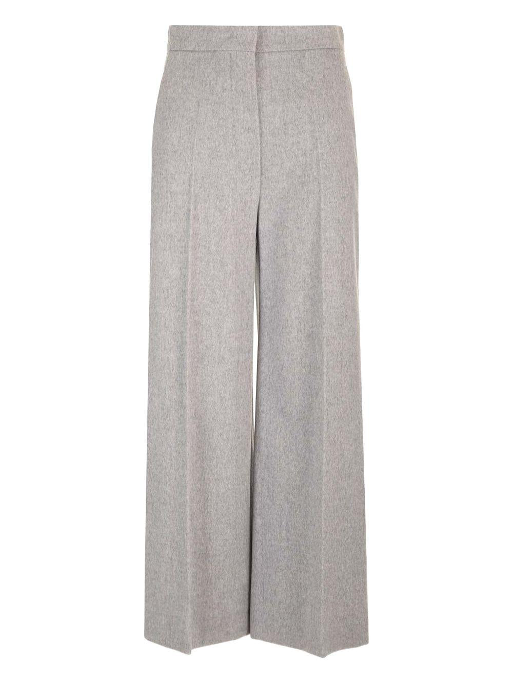 Pantaloni Sartoriali Grigi in Lana con Gamba Dritta 2426136102600 019 MAX MARA STUDIO 