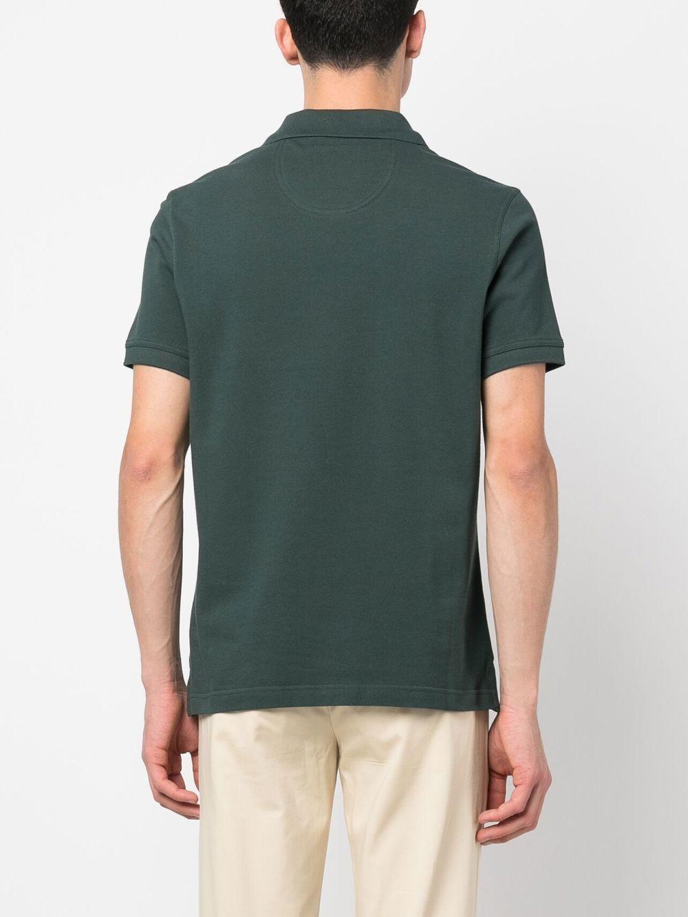 Polo in cotone verde scuro MML0012 GN89 BARBOUR 