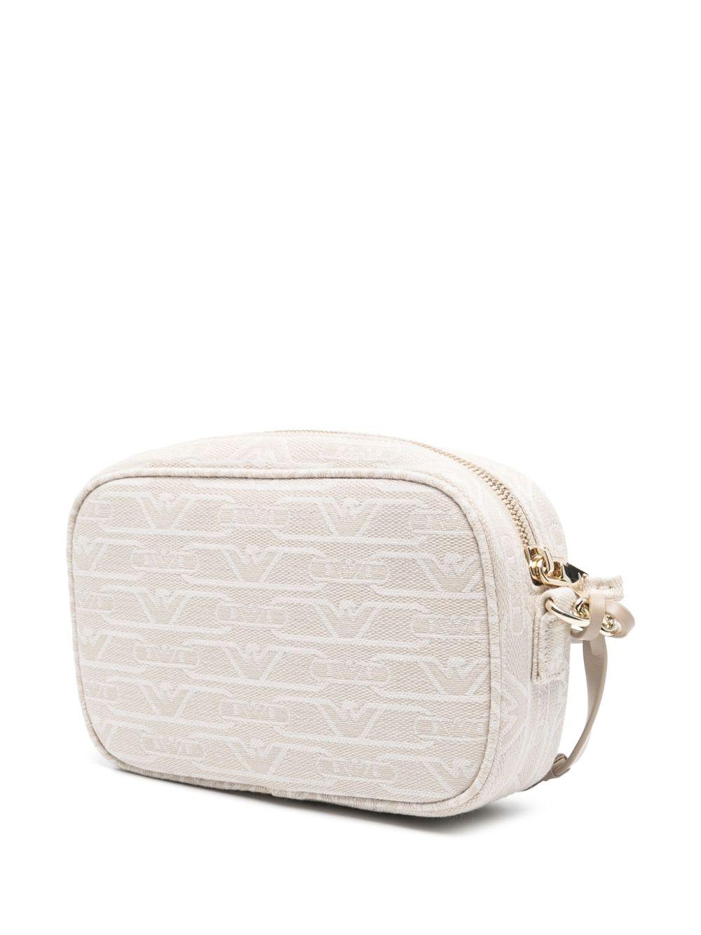 Borsa in canvas jacquard monogram all over e tracolla a catena EW001891AF16095 F1073 EMPORIO ARMANI 