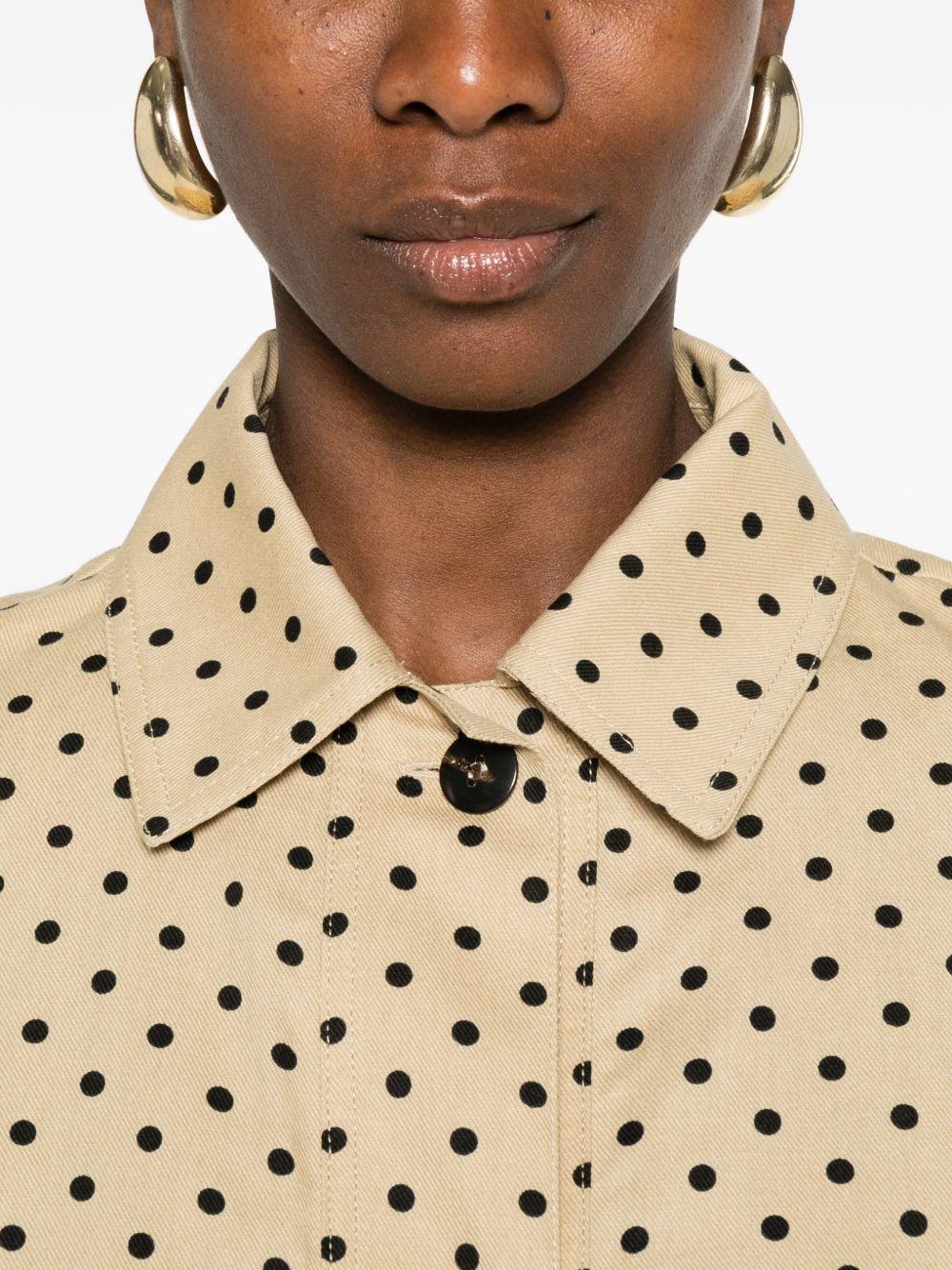 Giacca oversize in cotone e lino a pois 2616191022650 003 MAX MARA STUDIO 
