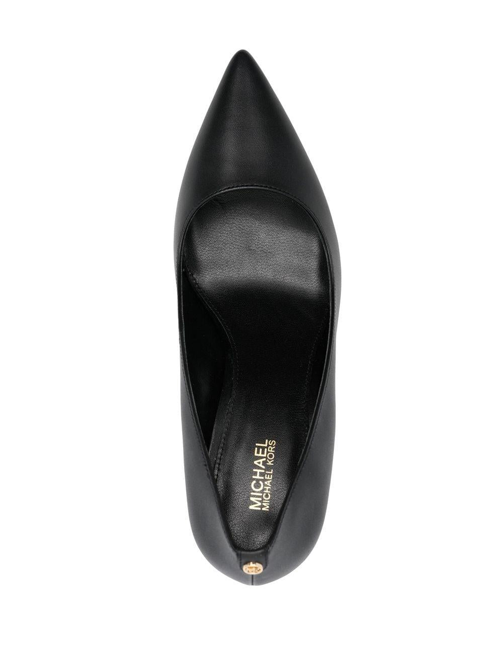 Decolltè nero in pelle opaca 40F2HNMP2L NERO MICHAEL KORS 