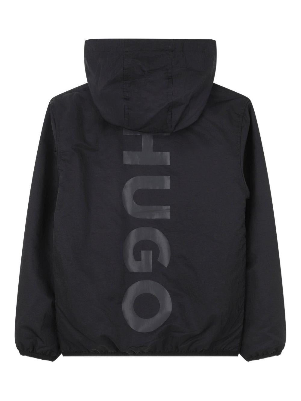 Giacca a vento con cappuccio G01013 09B HUGO KIDS 