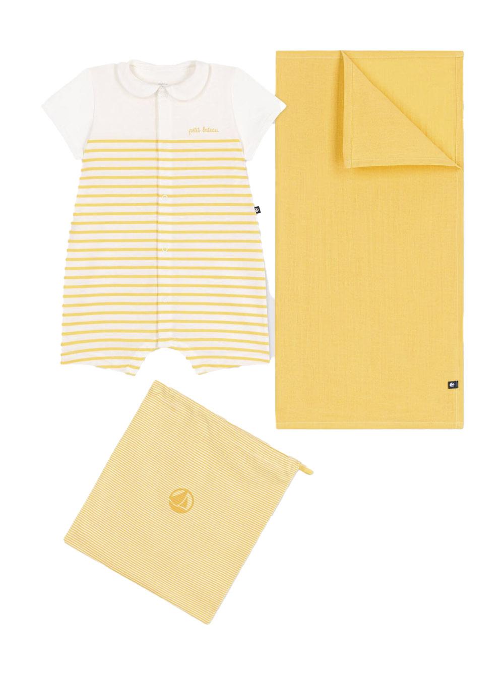 Set con tutina e telino giallo (2pz) A0DCB 03 PETIT BATEAU KIDS 