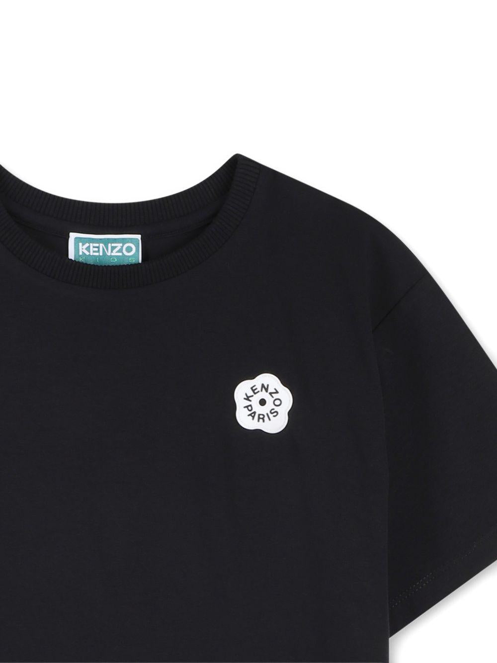 T-shirt cropped in cotone K61621 09B KENZO KIDS 
