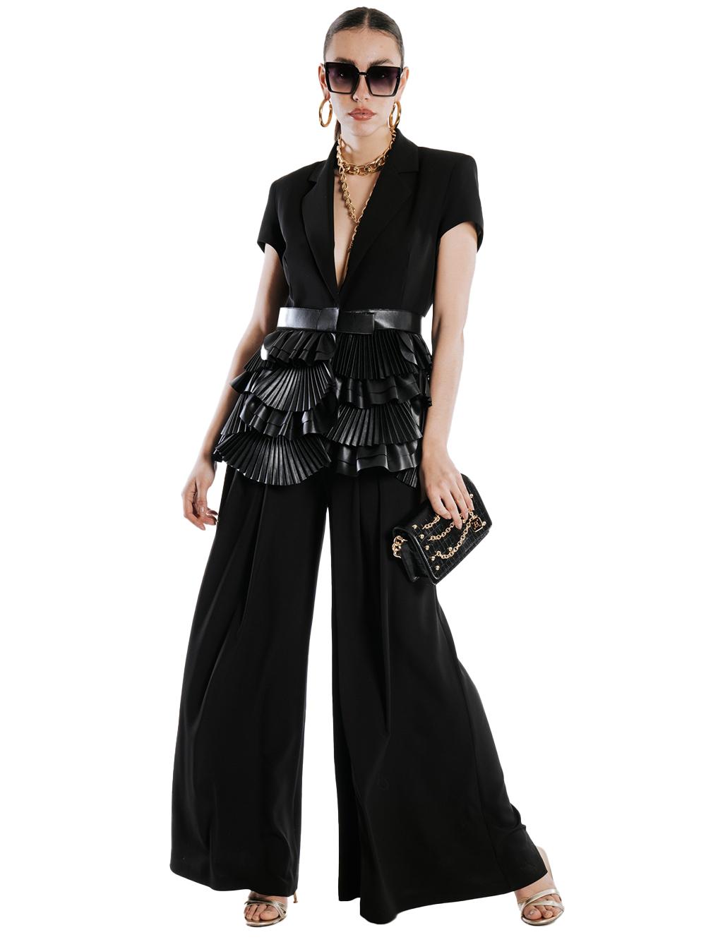 Pantalone entra over nero MF0605 NERO BABYLON COLLECTION 