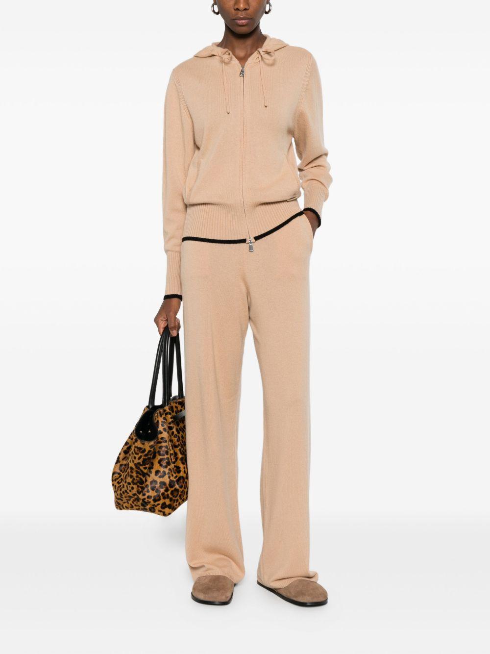 Pantaloni beige in maglia 105490A2Q9 C65 PINKO 