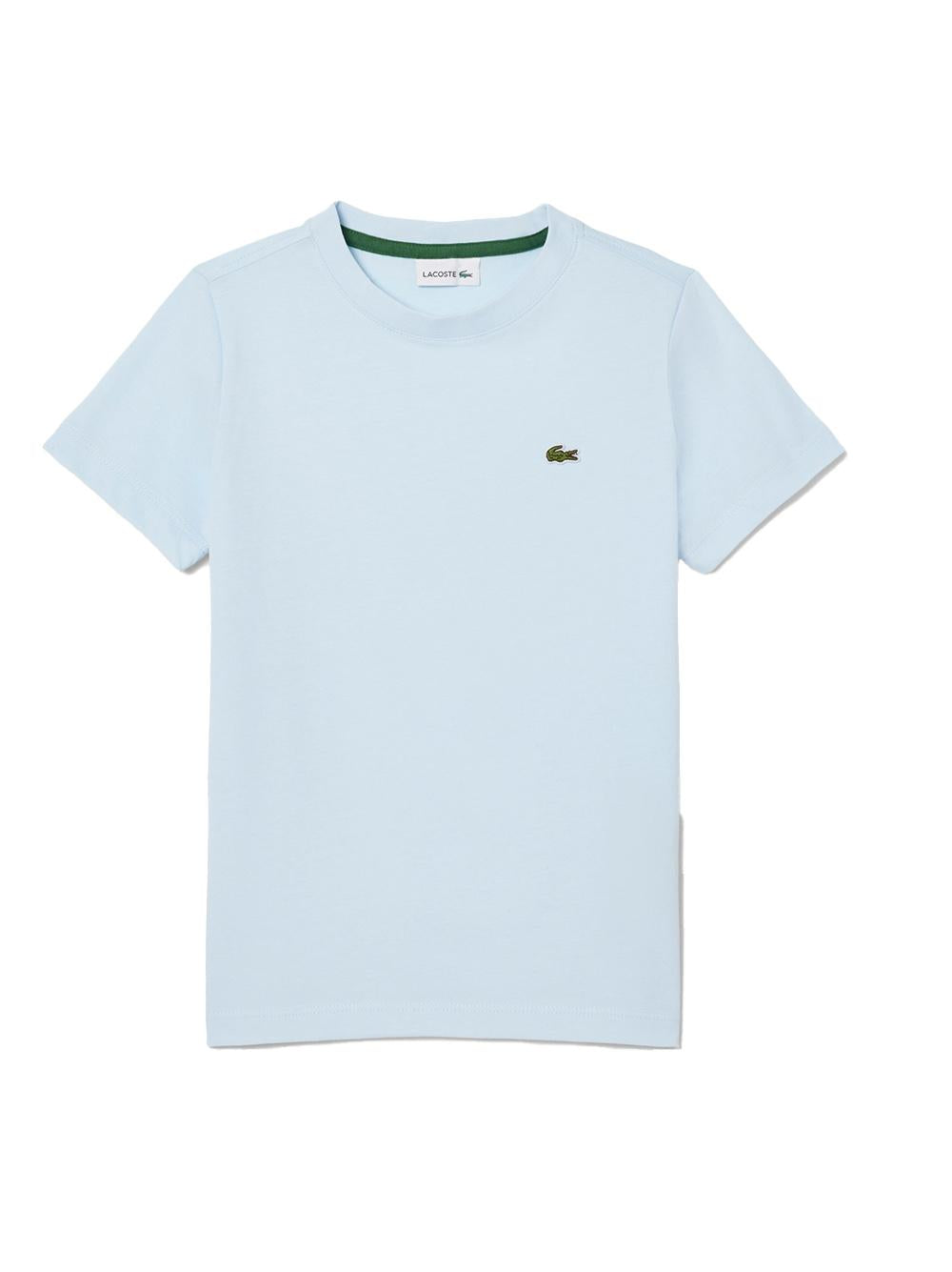 T-shirt celeste polvere logo ricamo TJ1122 T01 LACOSTE KIDS 