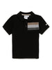 Polo nera neonato con logo petto