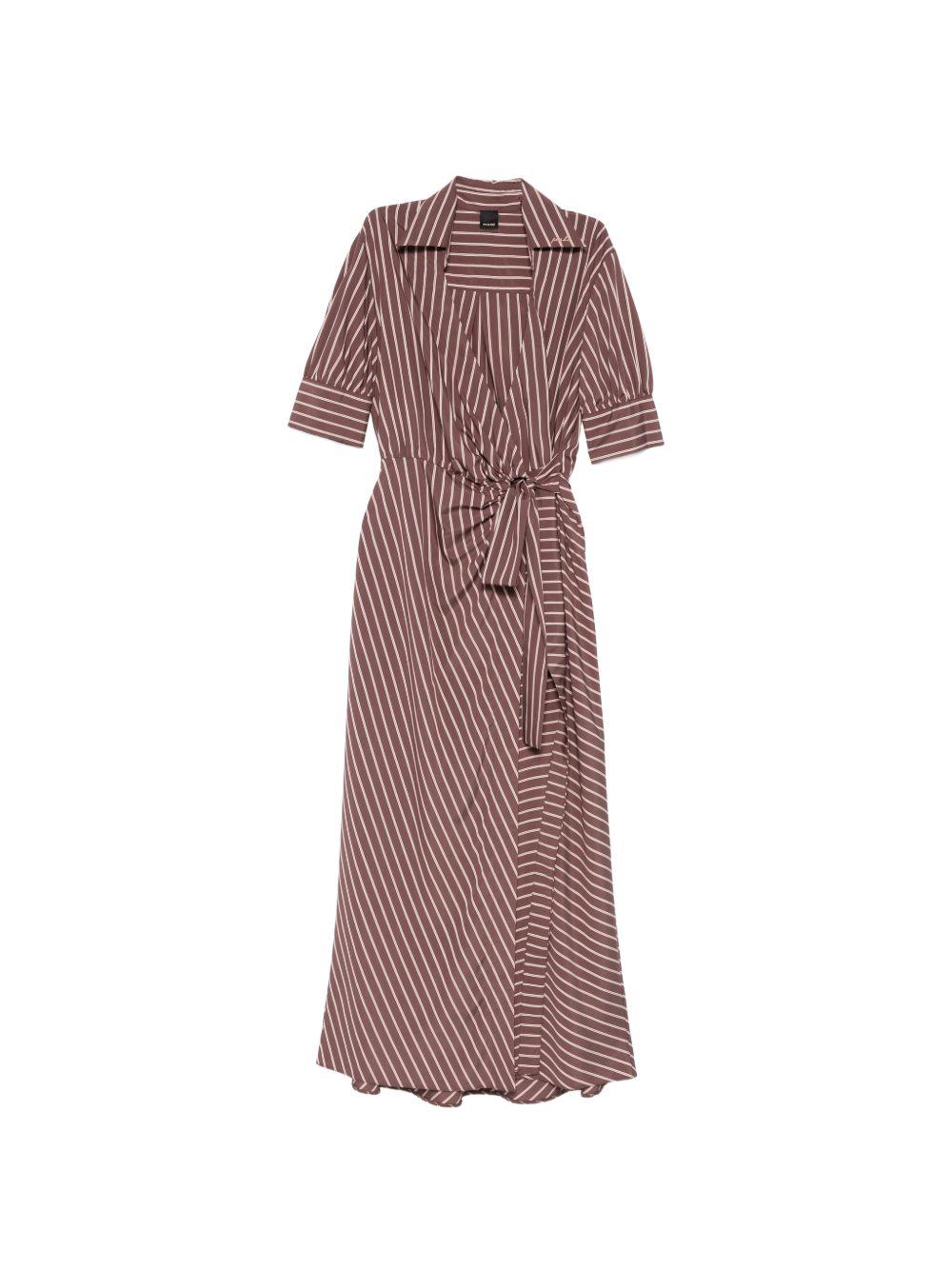 Abito camicia a righe con cintura 106669A33Q LN1 PINKO 