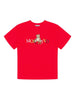 T-shirt Rossa Maniche Corte con Logo e Orso