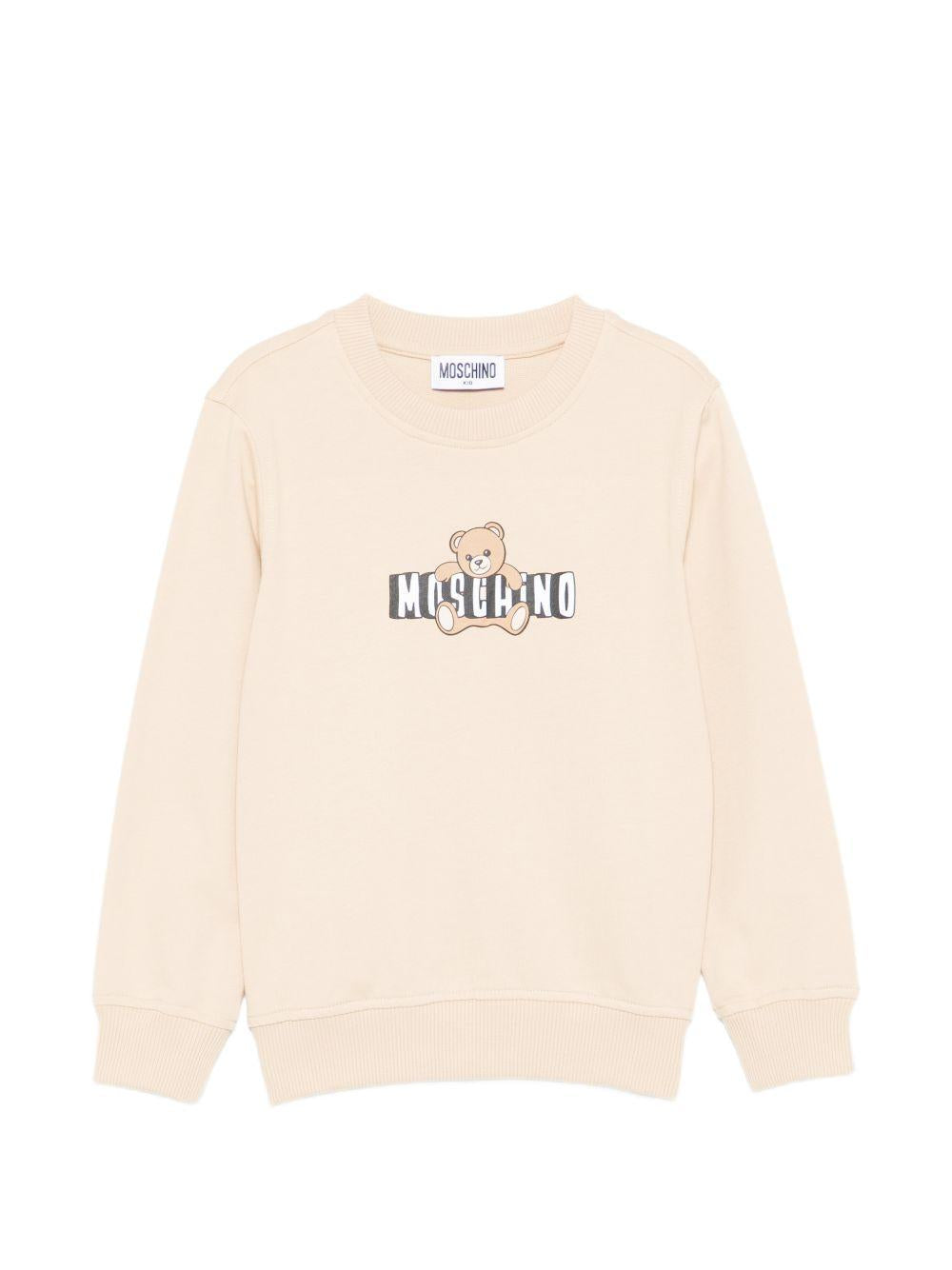 Felpa girocollo con orsetto HUF09ULCA19 20829 MOSCHINO KIDS 