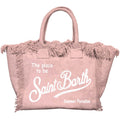 Borsa mare in cotone con frange