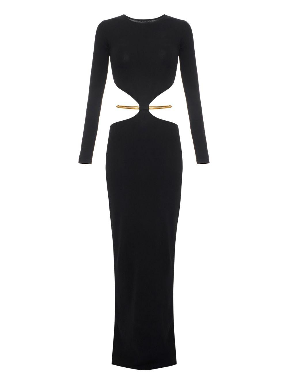 Abito a Maniche Lunghe con Dettaglio Cut-Out Nero AM24S56E2 110 ELISABETTA FRANCHI 