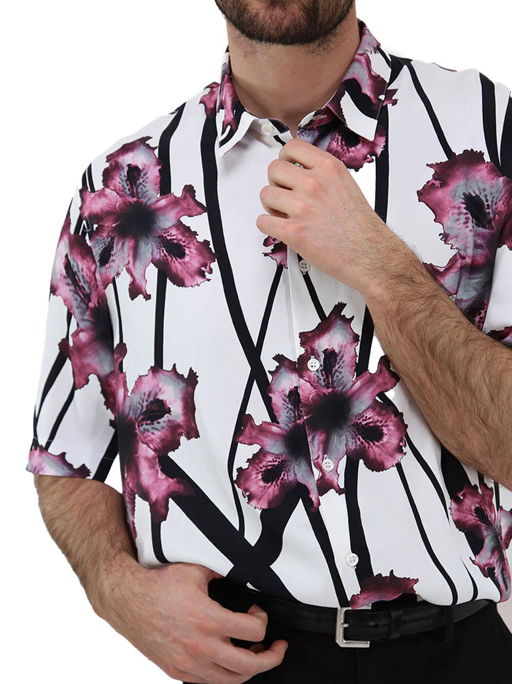 Camicia bianca con fantasia floreale 5C0312A093 F4L8 PATRIZIA PEPE 