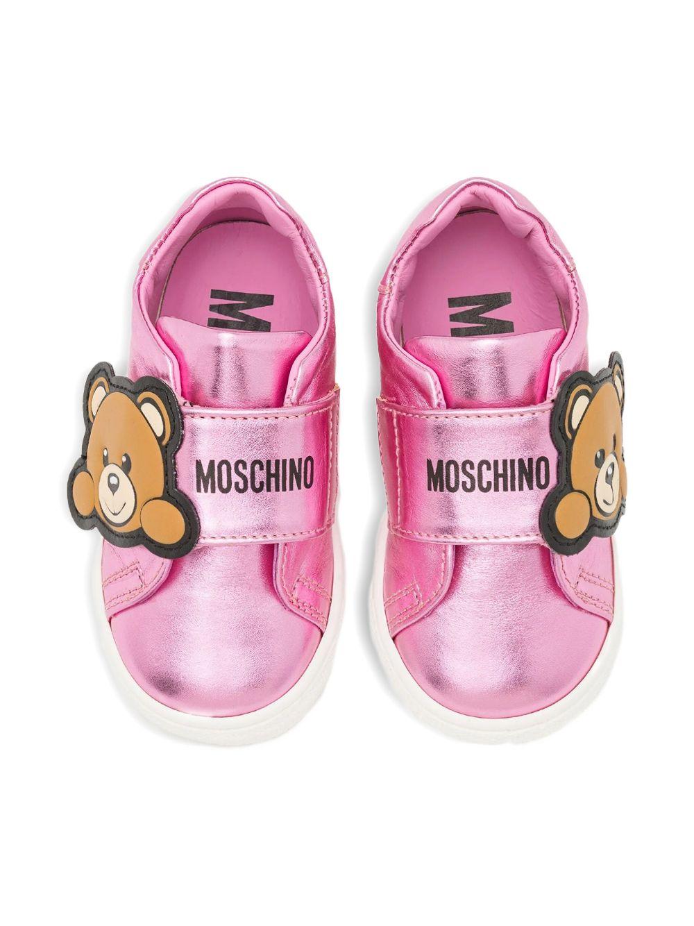 Sneakers neonata fucsia laminato 78587 2 MOSCHINO KIDS 