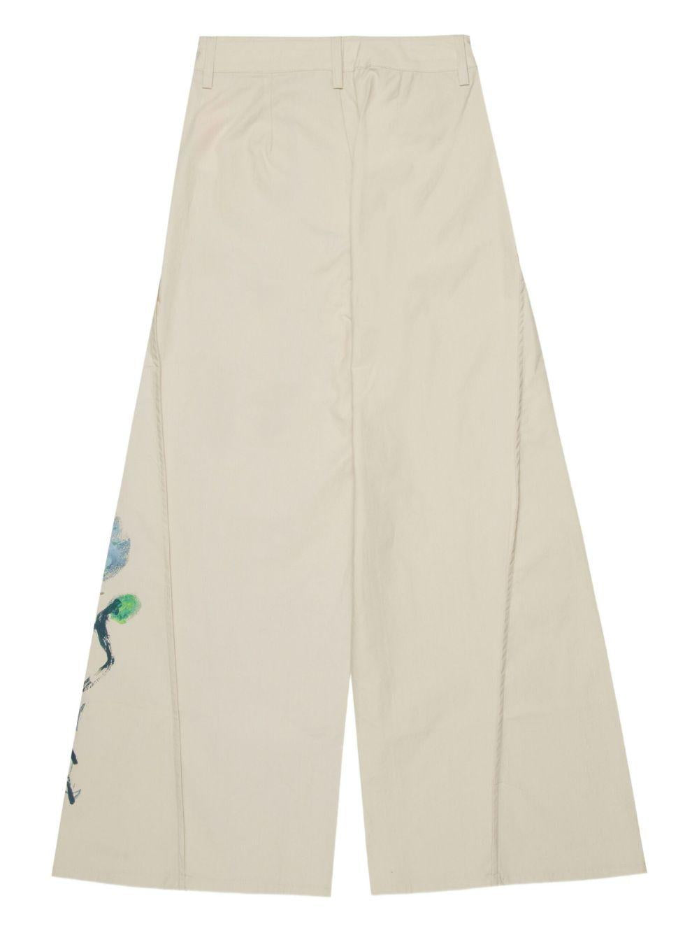 Pantaloni in cotone a gamba larga M01688M00UW 0M115 MARNI KIDS 