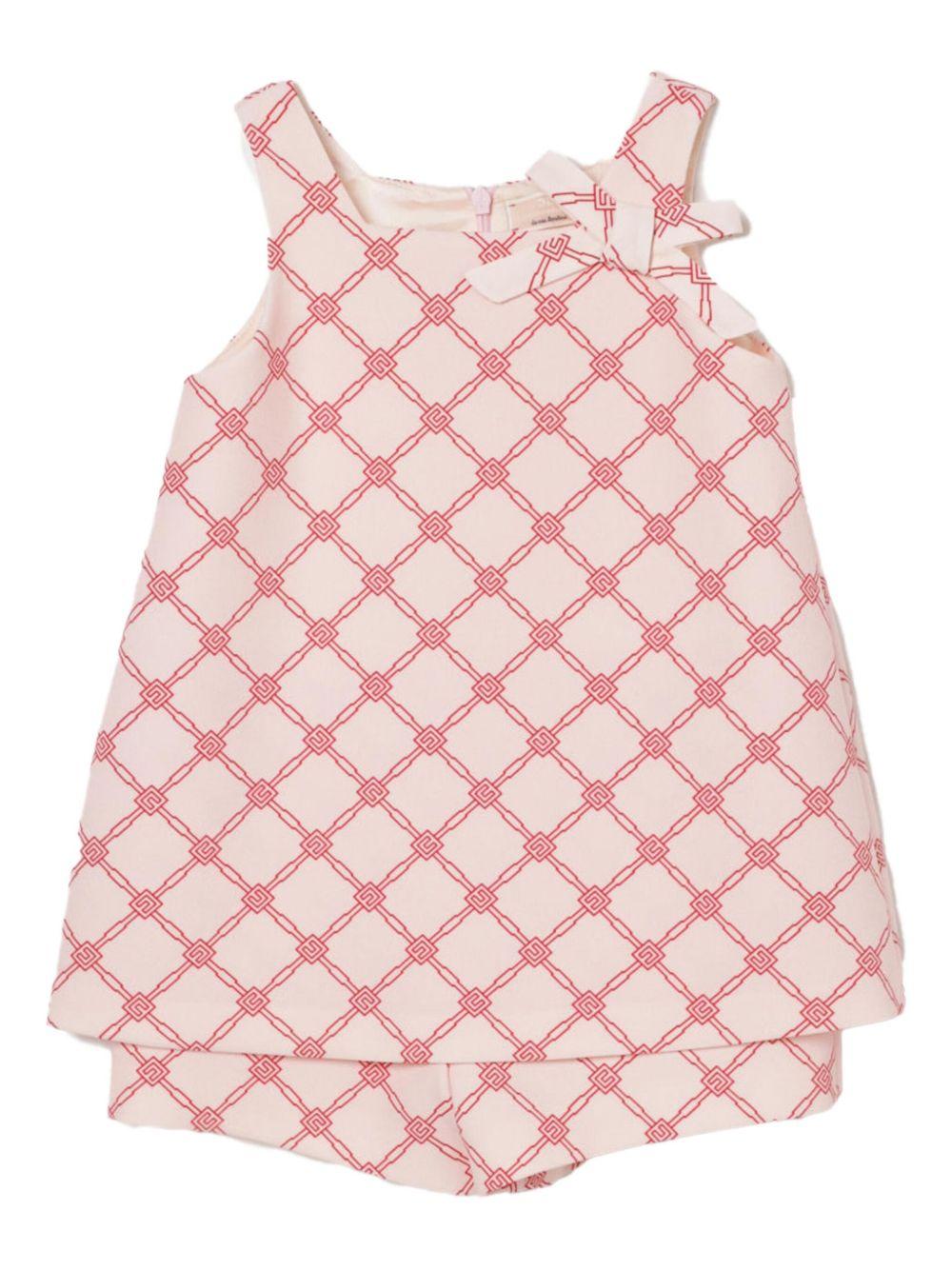 Tutina logata rosa/rosso neonata