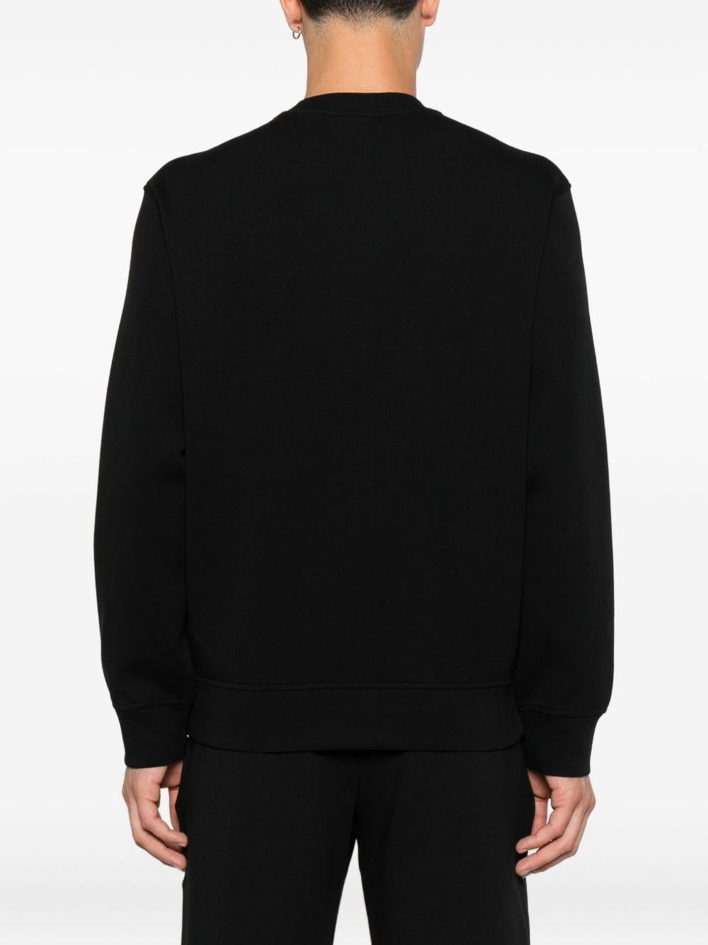 Felpa nera con tasca applicata e collo a giro EM002925AF10013 UC001 EMPORIO ARMANI 