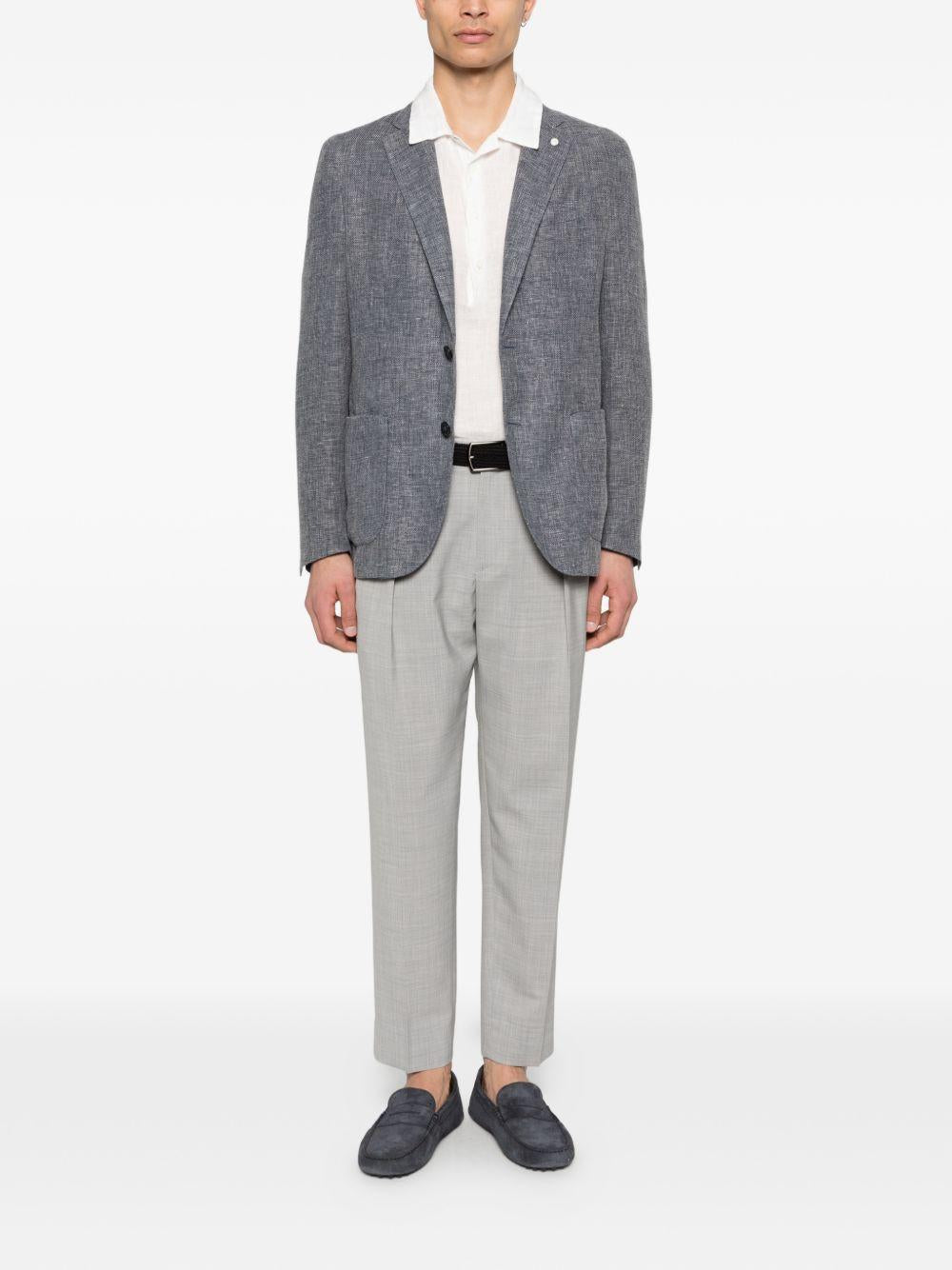 Pantaloni in lana vergine con pieghe PORTOBELLOS300082 00040 BRIGLIA 