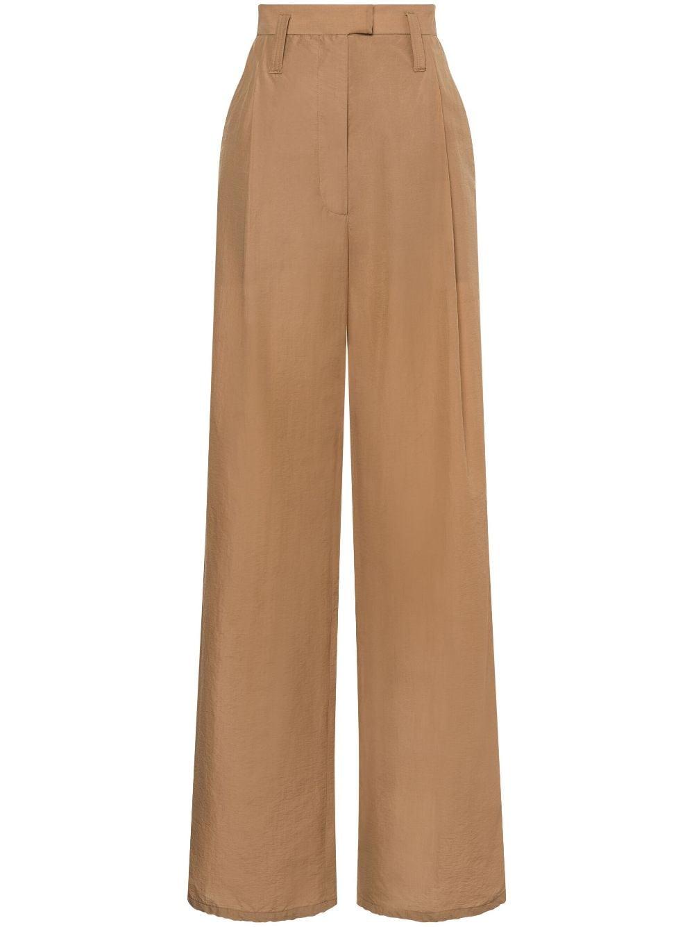 Pantalone a vita alta beige